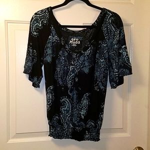 Mudd Dolman Flowy Sleeve Paisley Top